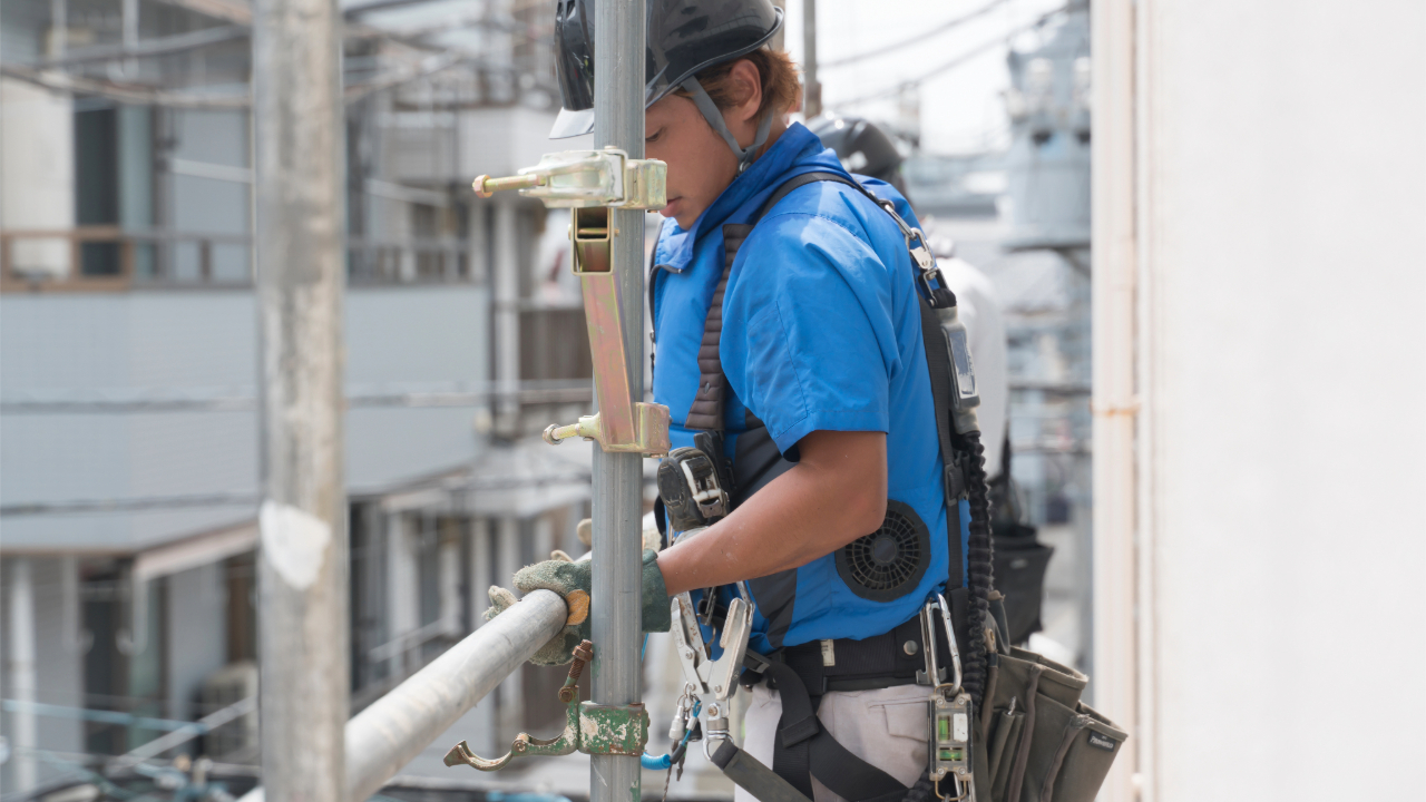 働いている人 とび職